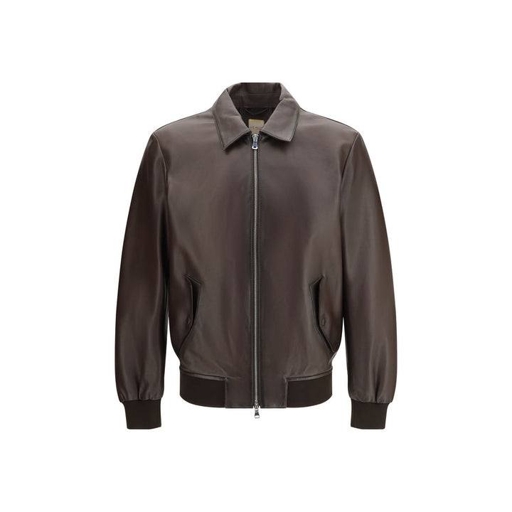 Men’s D’amico Brown Lamb Ovis Aries Leather Jacket