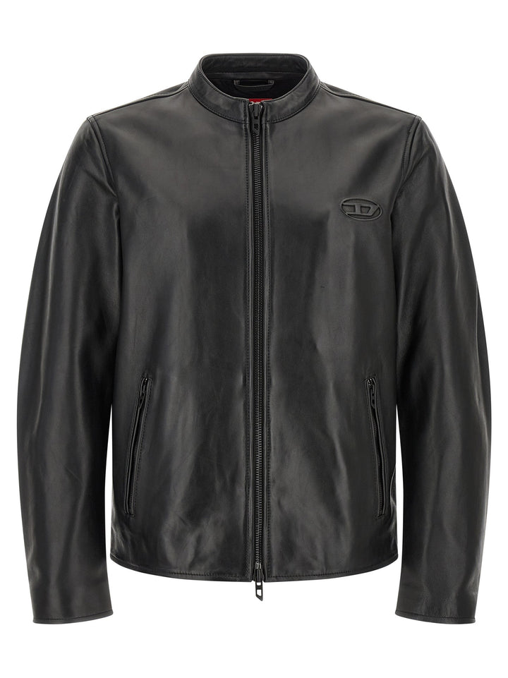 Men’s Diesel Black Lamb Leather Jacket
