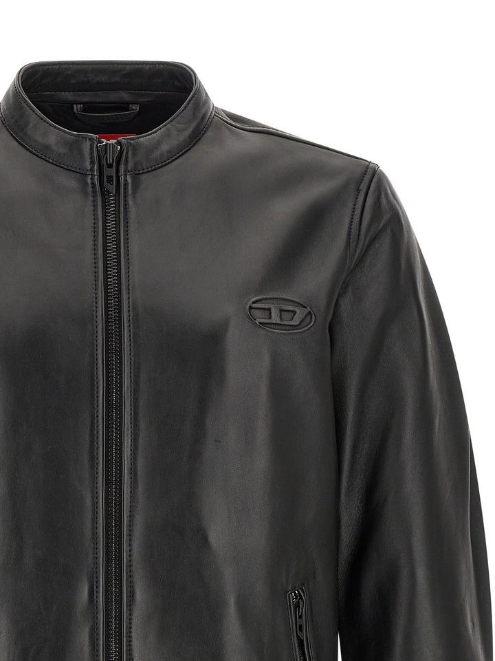 Men’s Diesel Black Lamb Leather Jacket