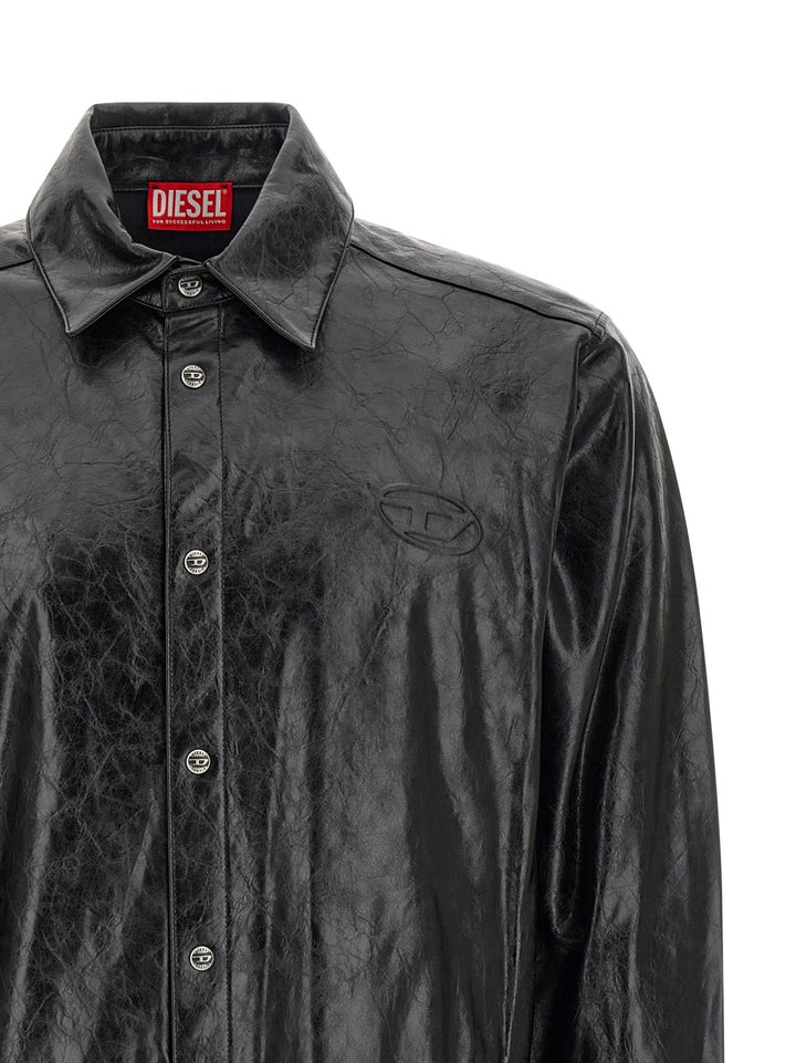 Diesel Black Viscose Blouse
