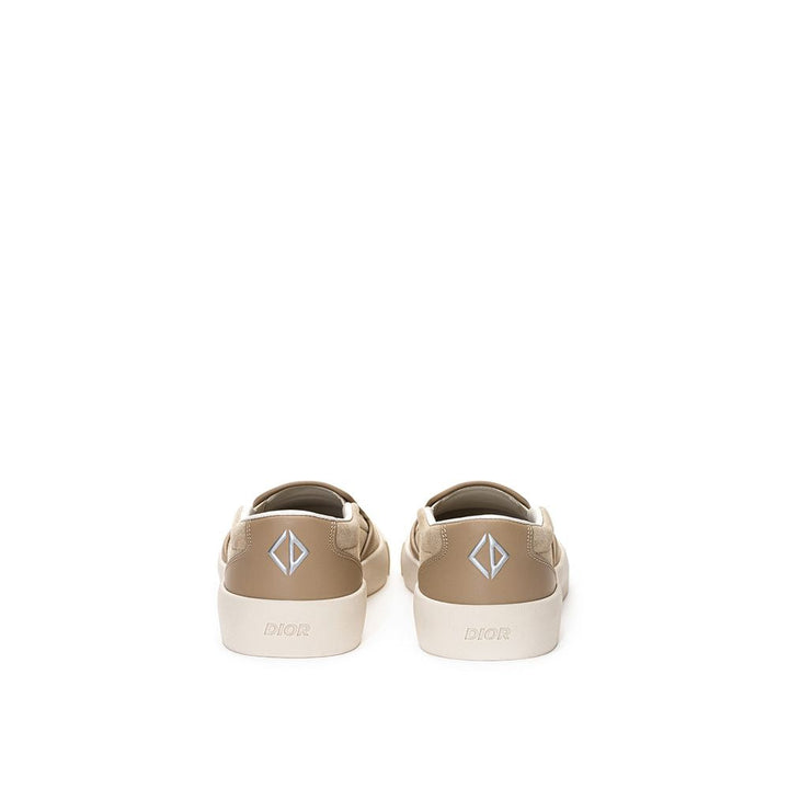 Men’s Dior Beige Leather Slip-on Loafers