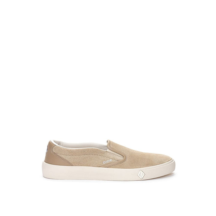 Men’s Dior Beige Leather Slip-on Loafers