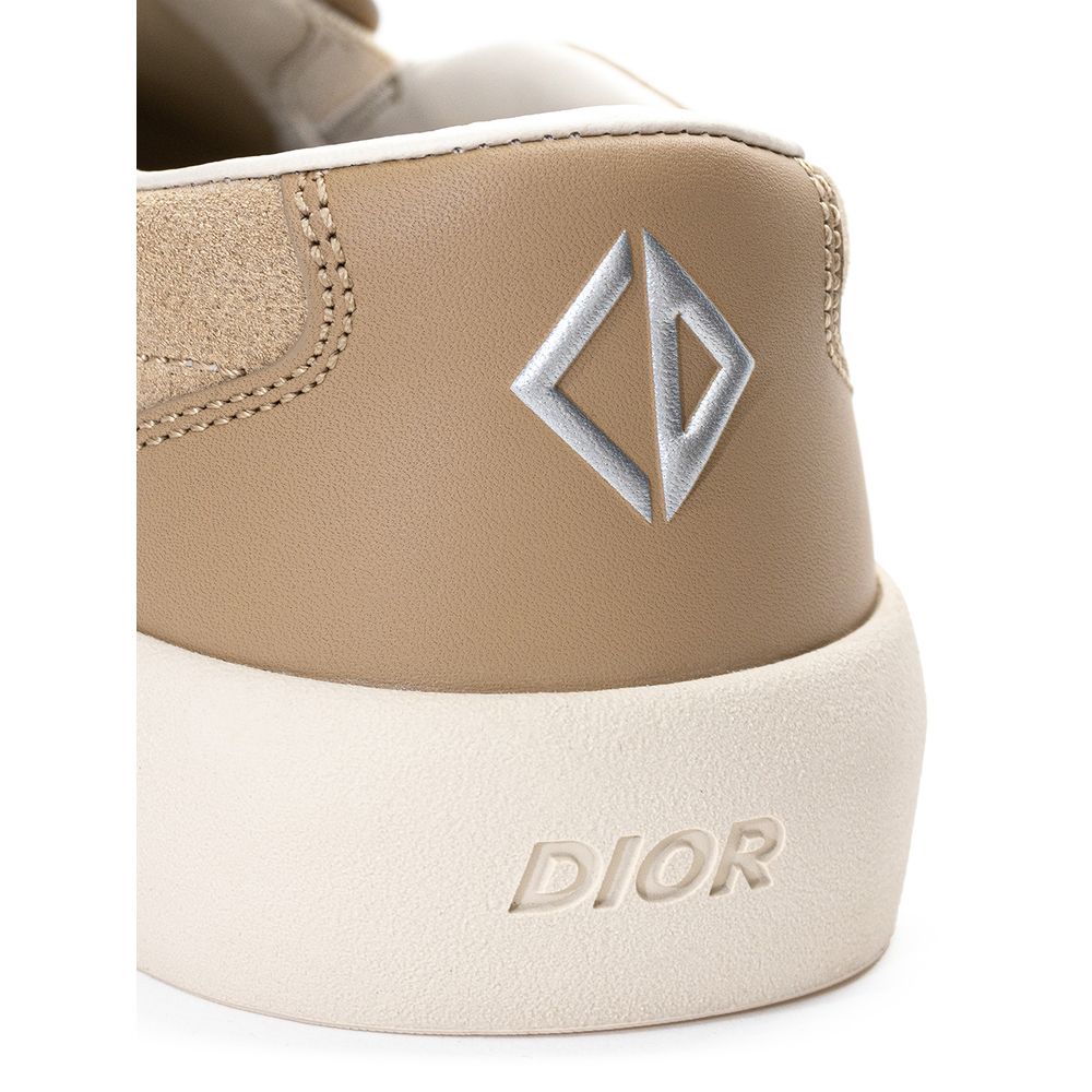 Men’s Dior Beige Leather Slip-on Loafers