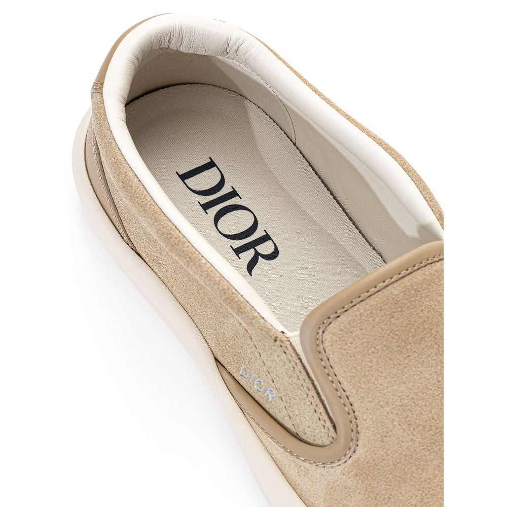 Men’s Dior Beige Leather Slip-on Loafers