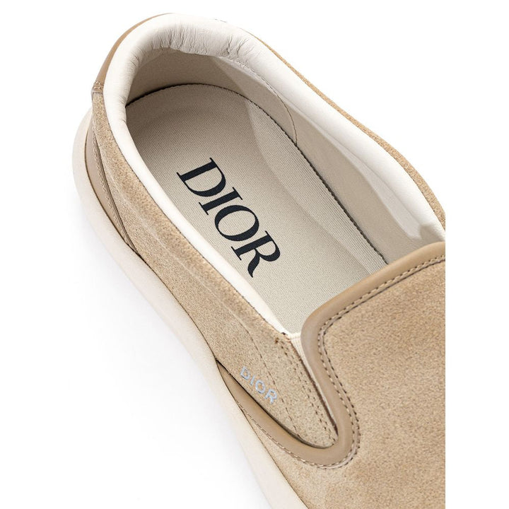 Men’s Dior Beige Leather Slip-on Loafers