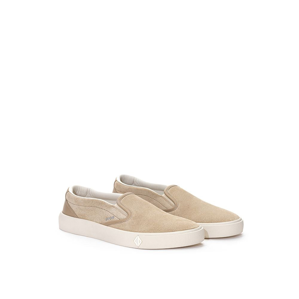 Men’s Dior Beige Leather Slip-on Loafers