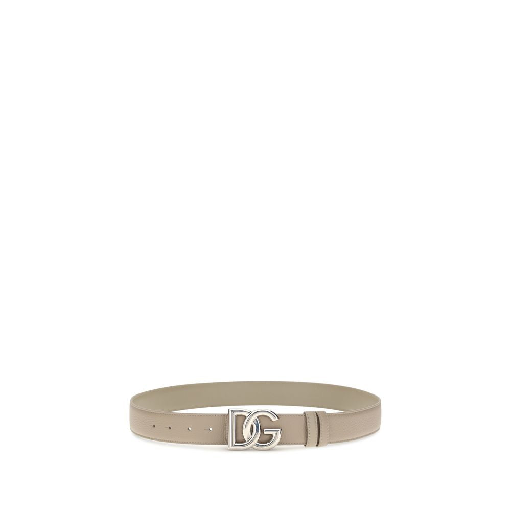Dolce &amp; Gabbana Beige Calf Leather Bos Taurus Regular Belt