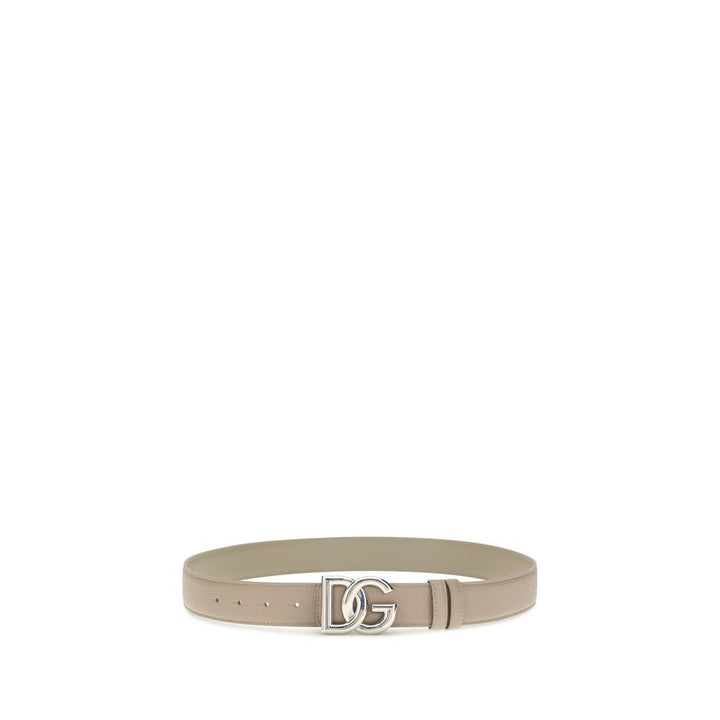 Dolce &amp; Gabbana Beige Calf Leather Bos Taurus Regular Belt