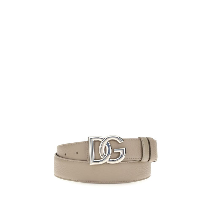 Dolce &amp; Gabbana Beige Calf Leather Bos Taurus Regular Belt