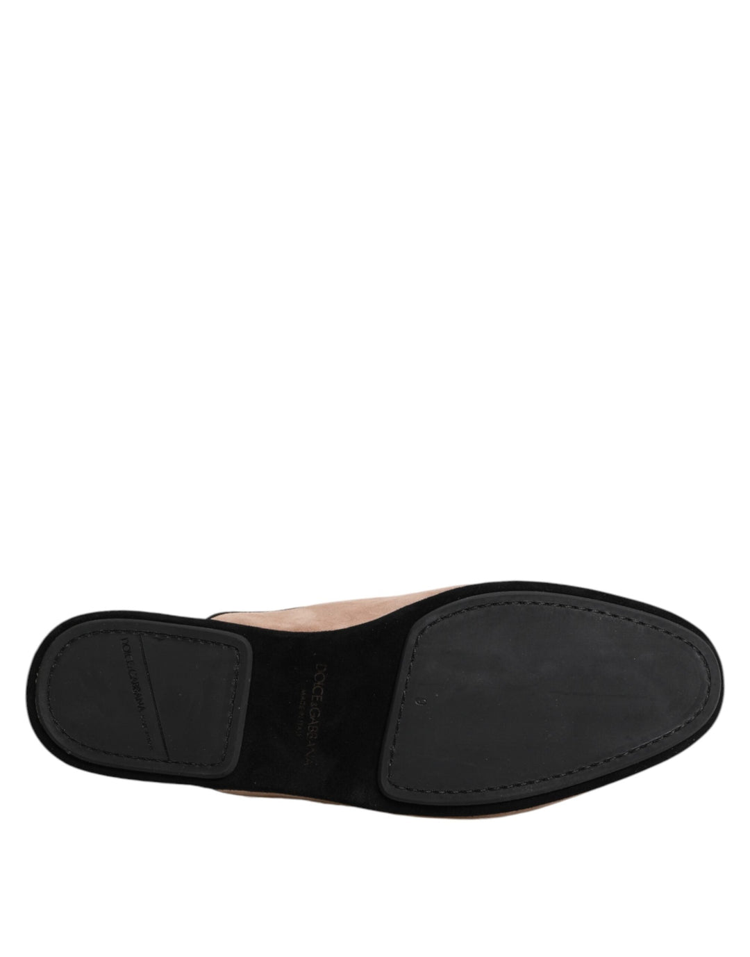 Men’s Dolce &amp; Gabbana Beige Capra Suede Slides Flat Slipper Shoes