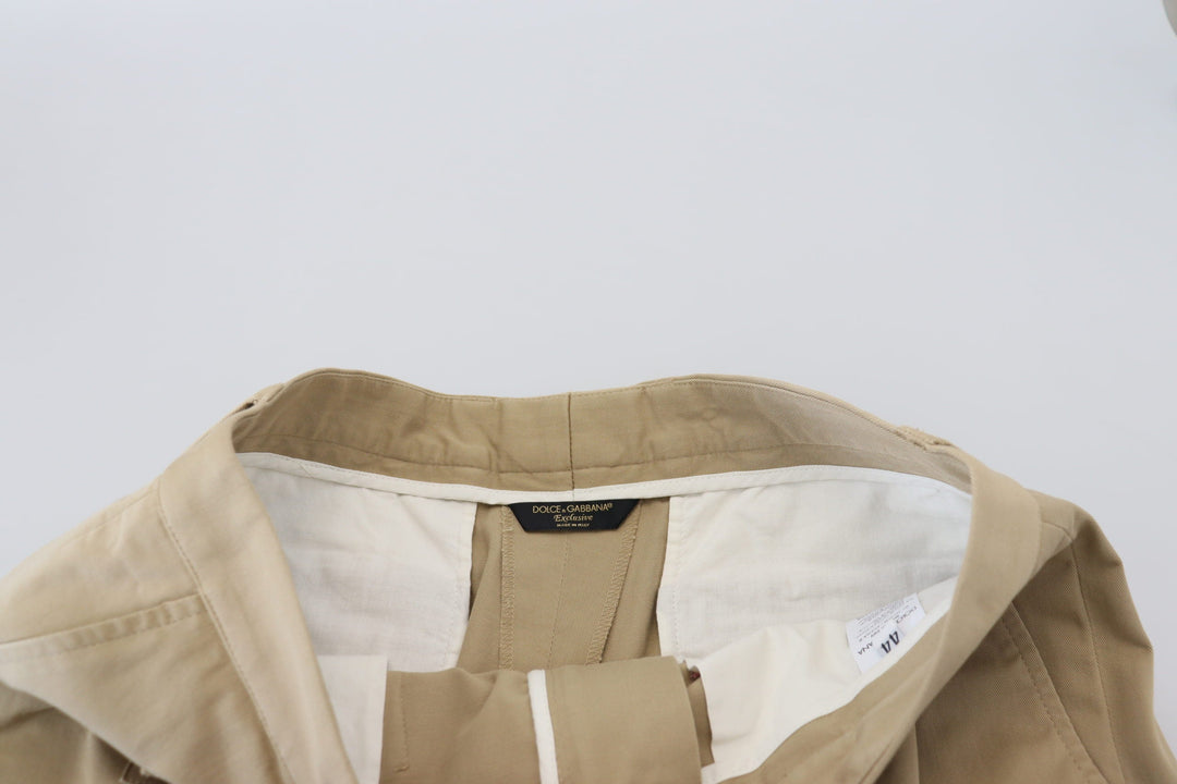 Men’s Dolce &amp; Gabbana Beige Cotton Cargo Bermuda Shorts