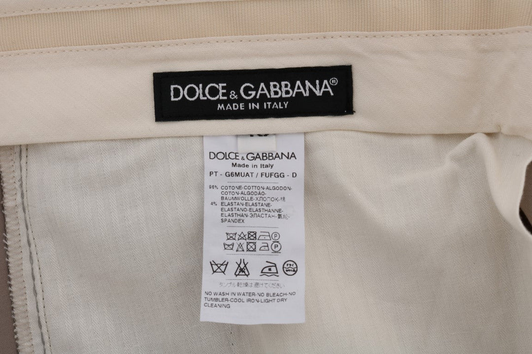 Pantalon chino décontracté beige chic Dolce &amp;amp; Gabbana