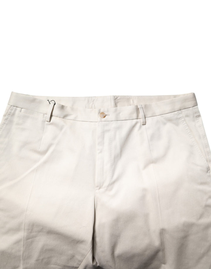 Men’s Dolce &amp; Gabbana Beige Cotton Stretch Mid Waist Bermuda Shorts
