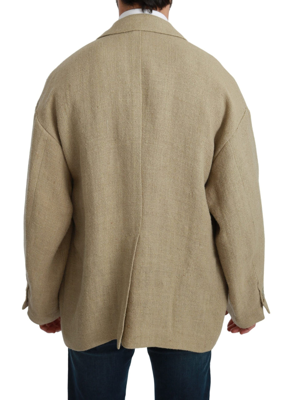 Men’s Dolce & Gabbana Beige Jacket Coat 100% Jute Blazer