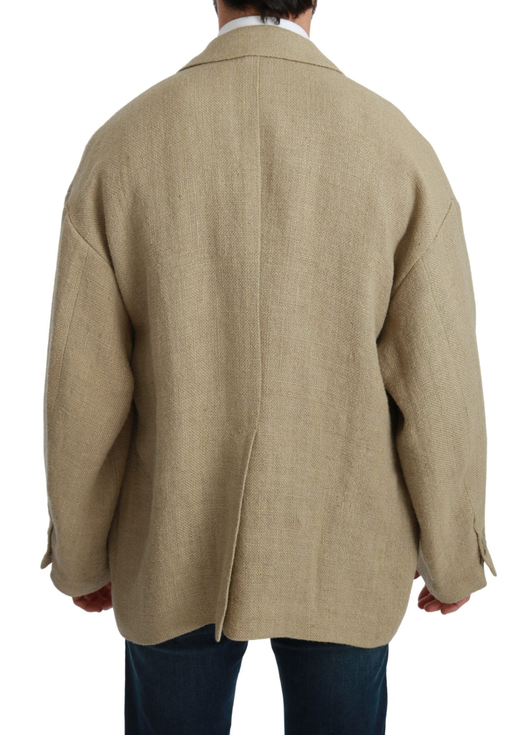 Men’s Dolce &amp; Gabbana Beige Jacket Coat 100% Jute Blazer