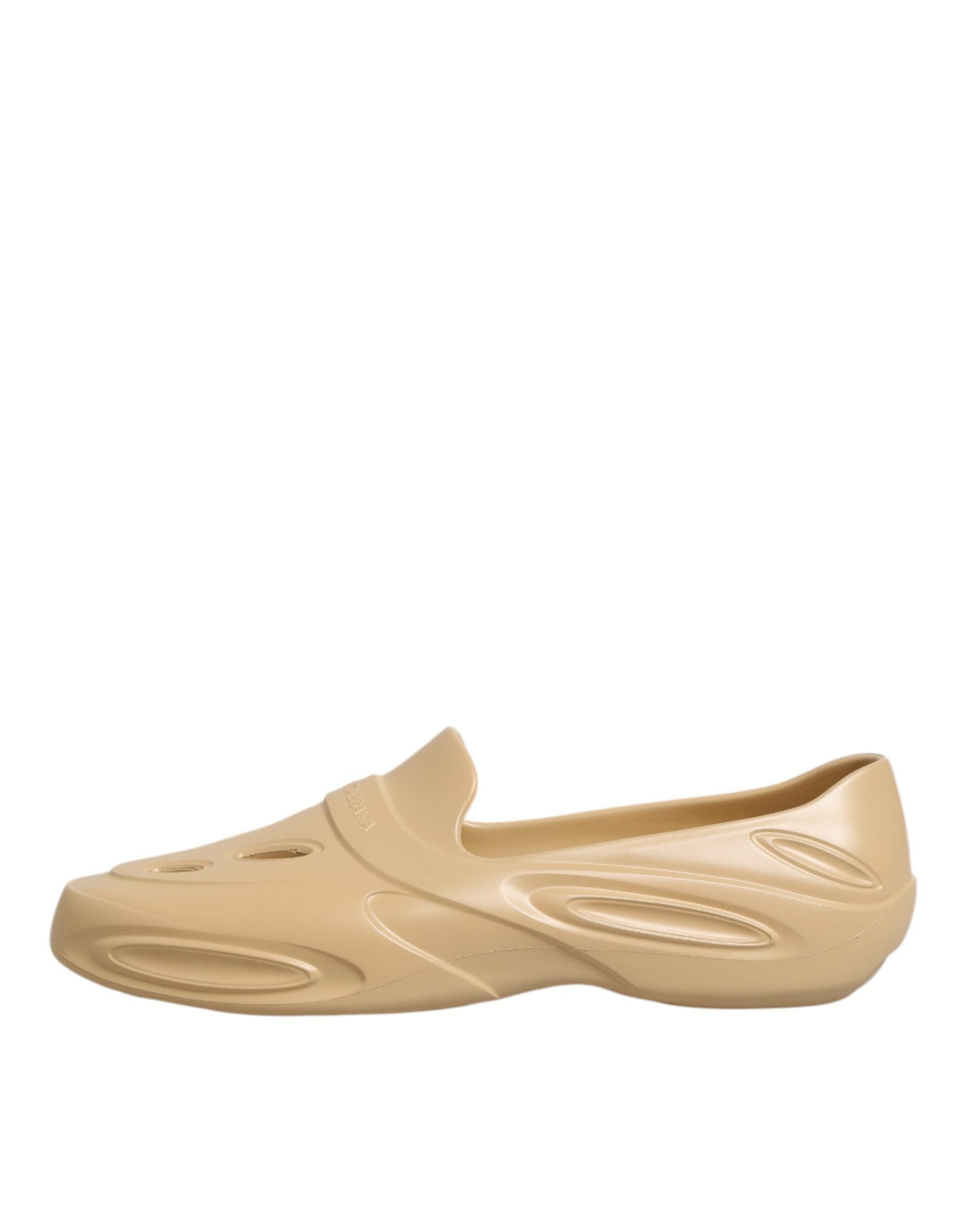 Men’s Dolce &amp; Gabbana Beige Rubber Slides Low Top Sneakers Shoes