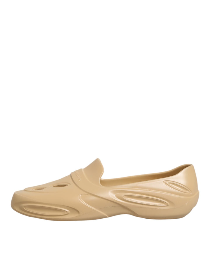 Men’s Dolce &amp; Gabbana Beige Rubber Slides Low Top Sneakers Shoes