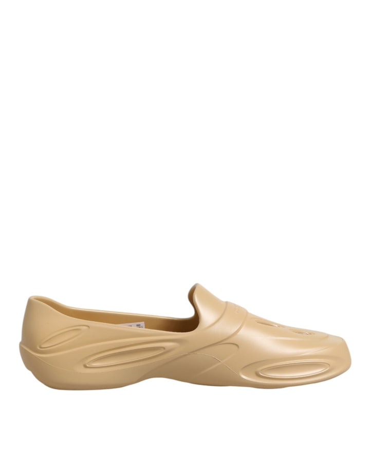 Men’s Dolce &amp; Gabbana Beige Rubber Slides Low Top Sneakers Shoes