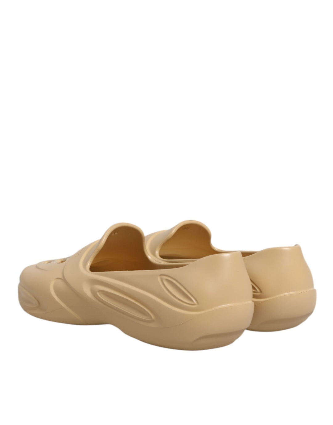 Men’s Dolce &amp; Gabbana Beige Rubber Slides Low Top Sneakers Shoes