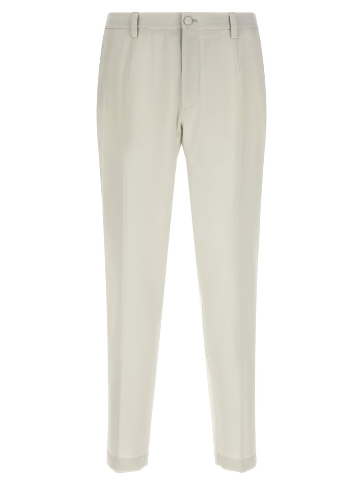 Dolce &amp; Gabbana Beige Virgin Wool Dress Pants