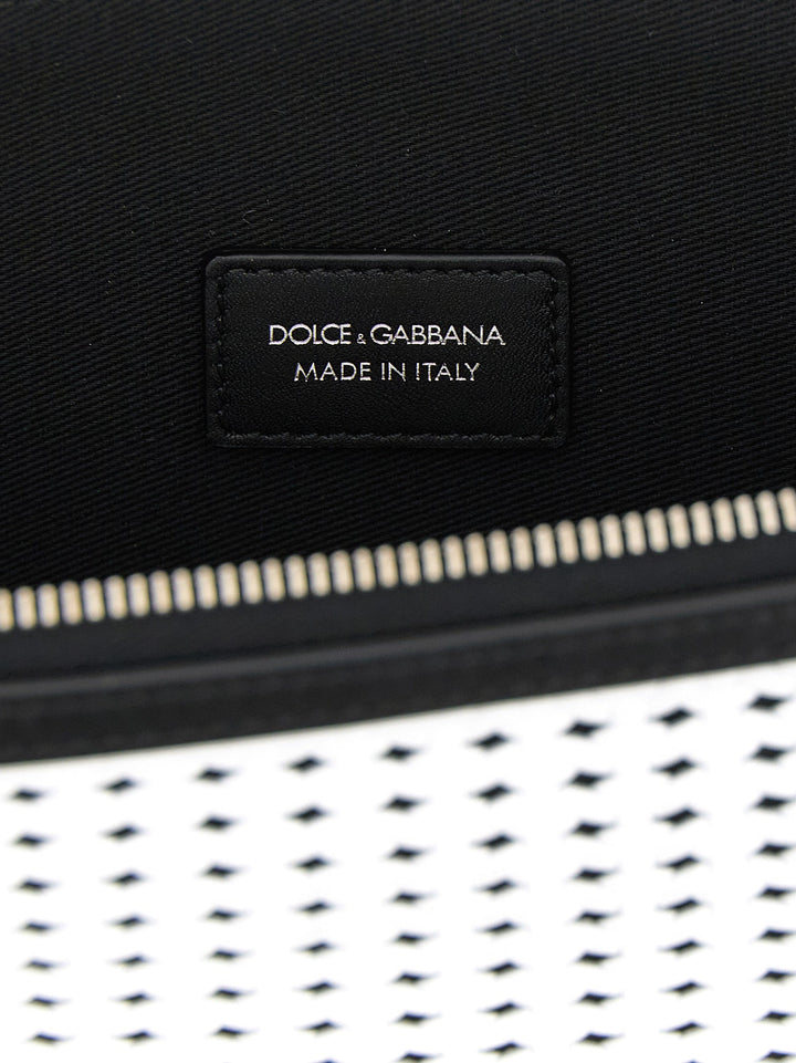 Men’s Dolce &amp; Gabbana Bicolor Calfskin Clutch Bag