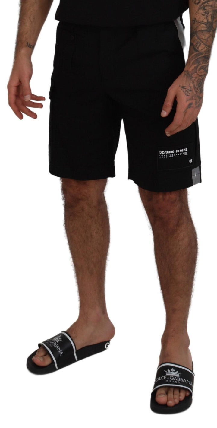 Men’s Dolce &amp; Gabbana Black Bermuda Cargo Casual Shorts
