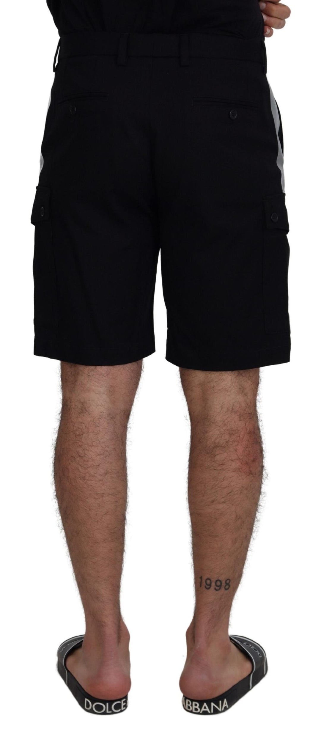 Men’s Dolce &amp; Gabbana Black Bermuda Cargo Casual Shorts