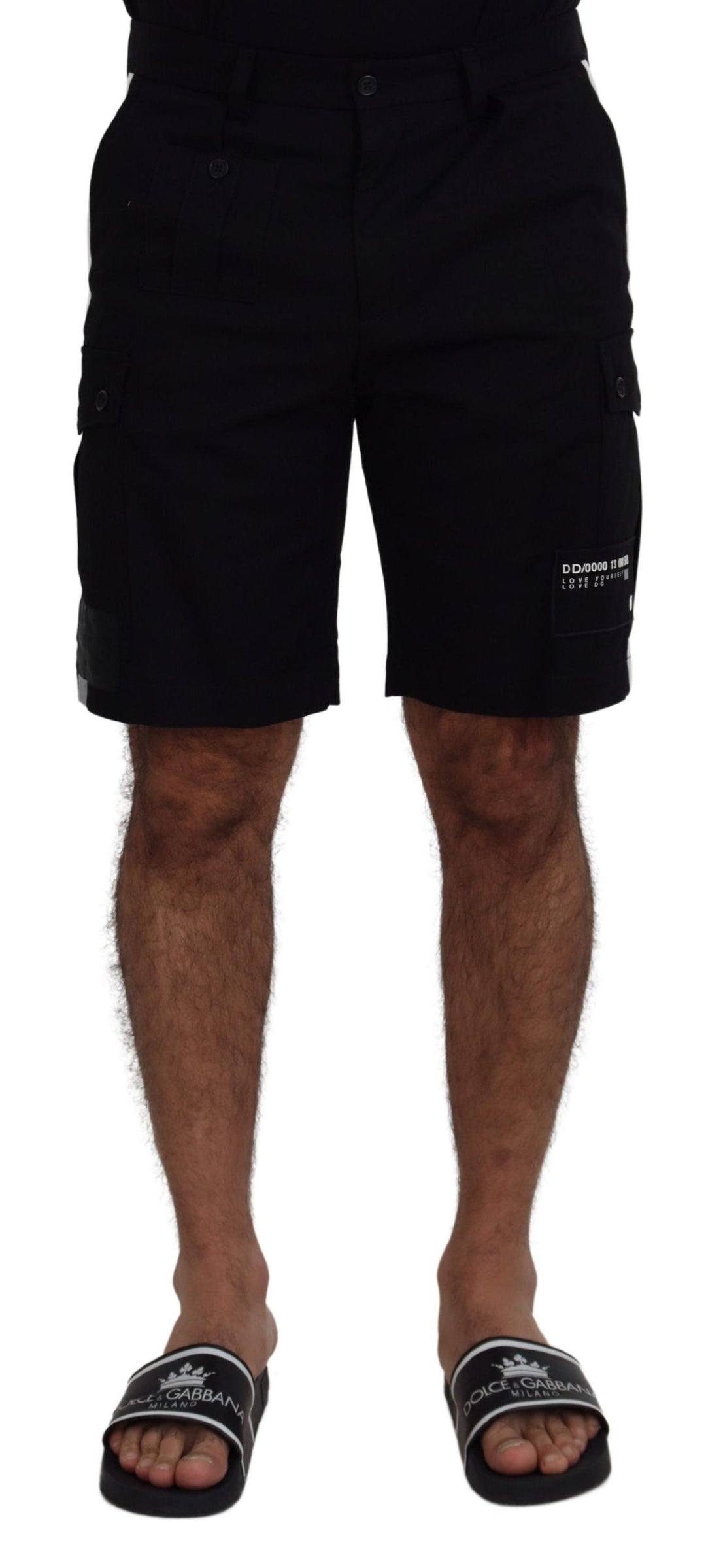 Men’s Dolce &amp; Gabbana Black Bermuda Cargo Casual Shorts