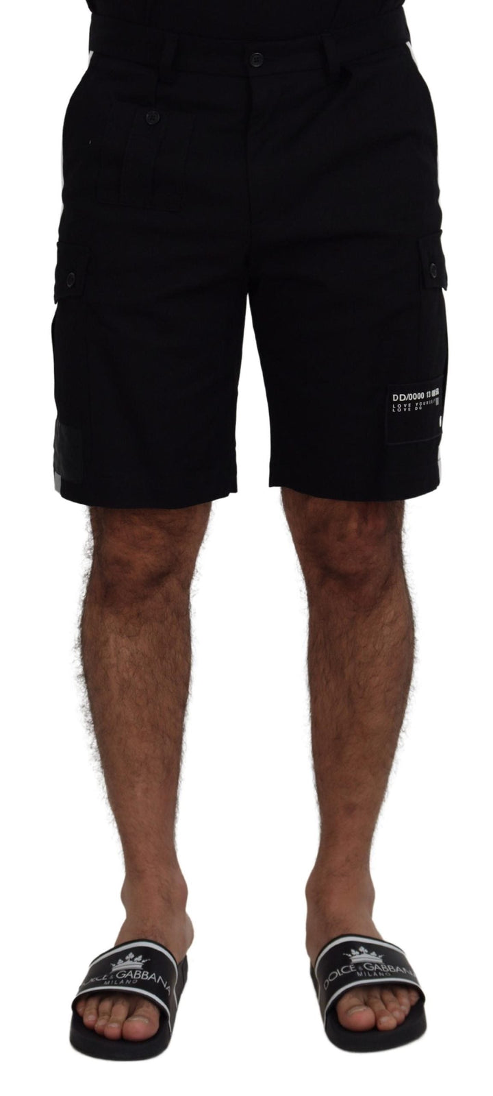 Men’s Dolce &amp; Gabbana Black Bermuda Cargo Casual Shorts