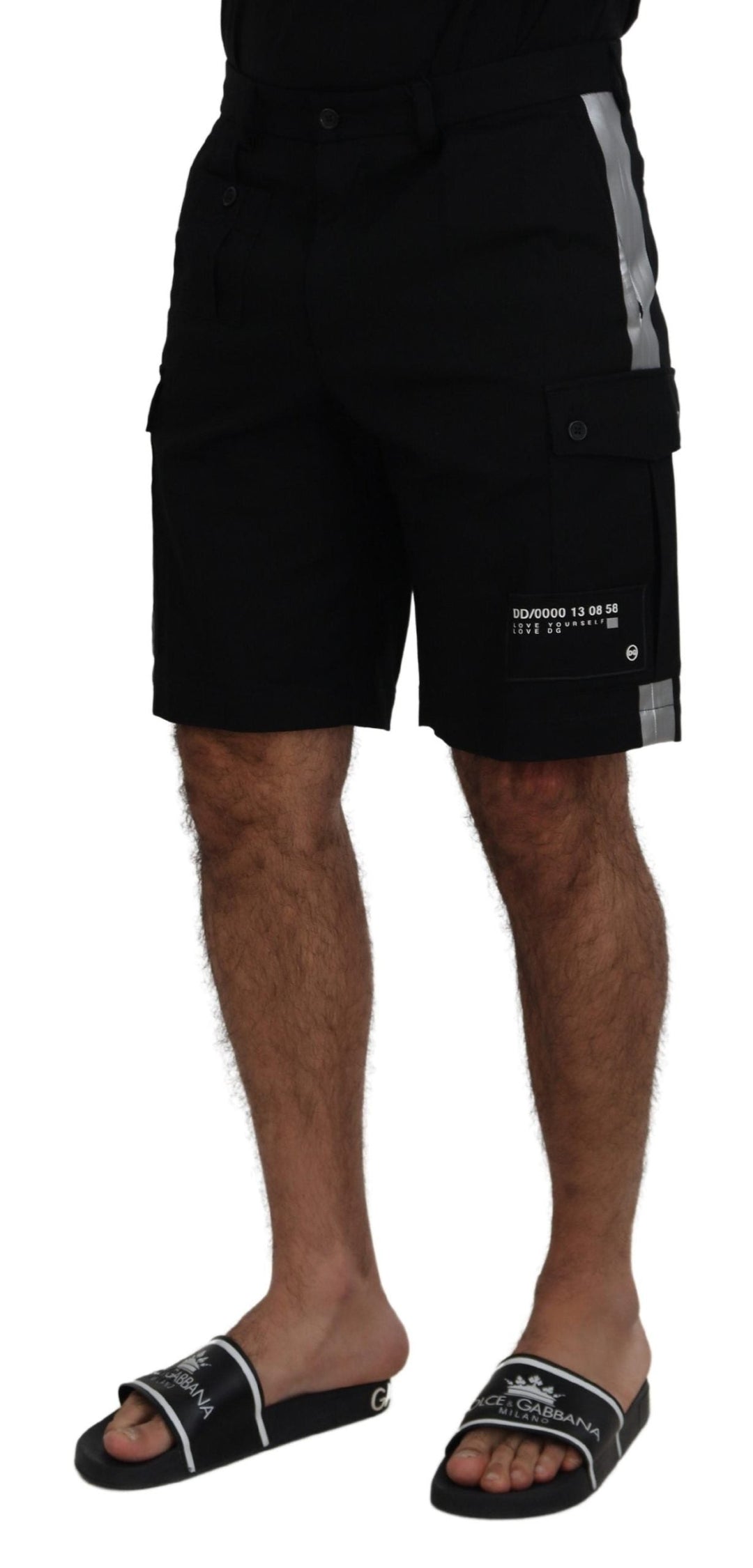 Men’s Dolce &amp; Gabbana Black Bermuda Cargo Casual Shorts