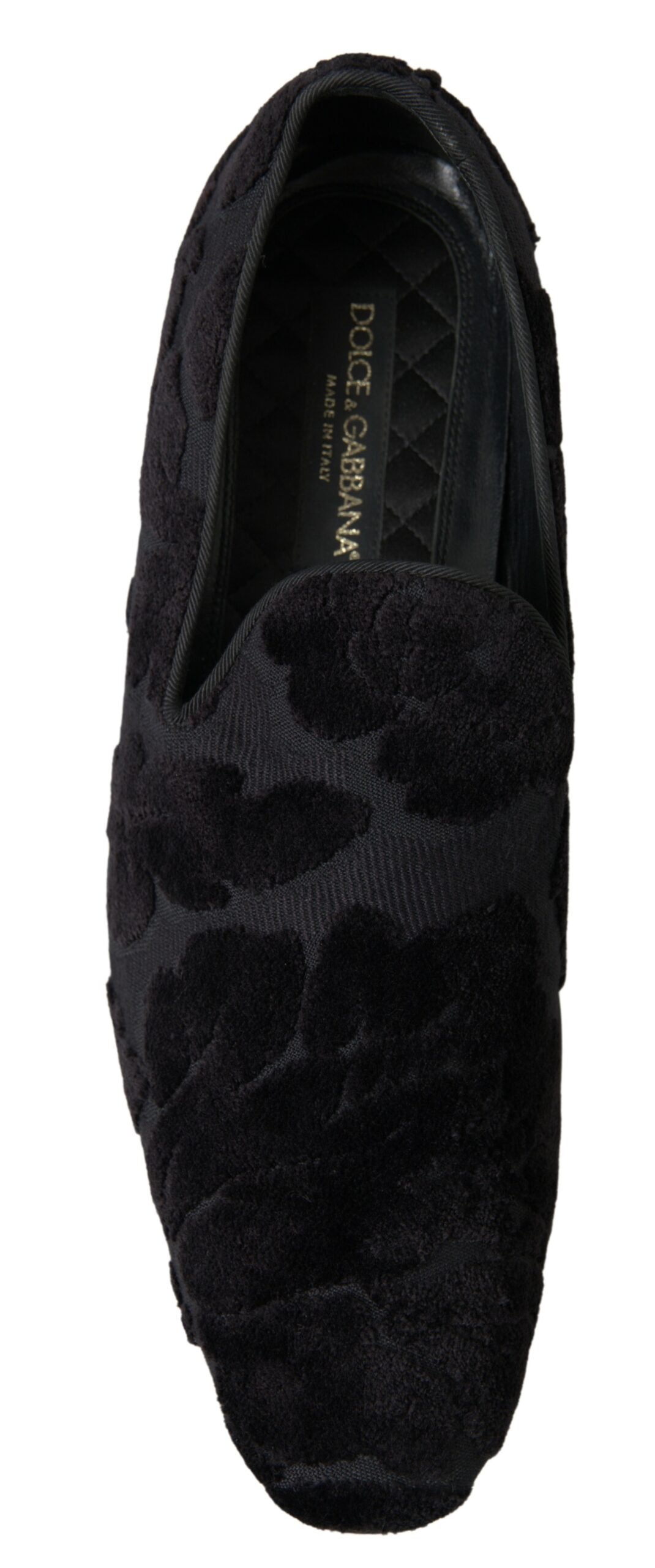 Men’s Dolce &amp; Gabbana Black Brocade Loafers Formal Shoes