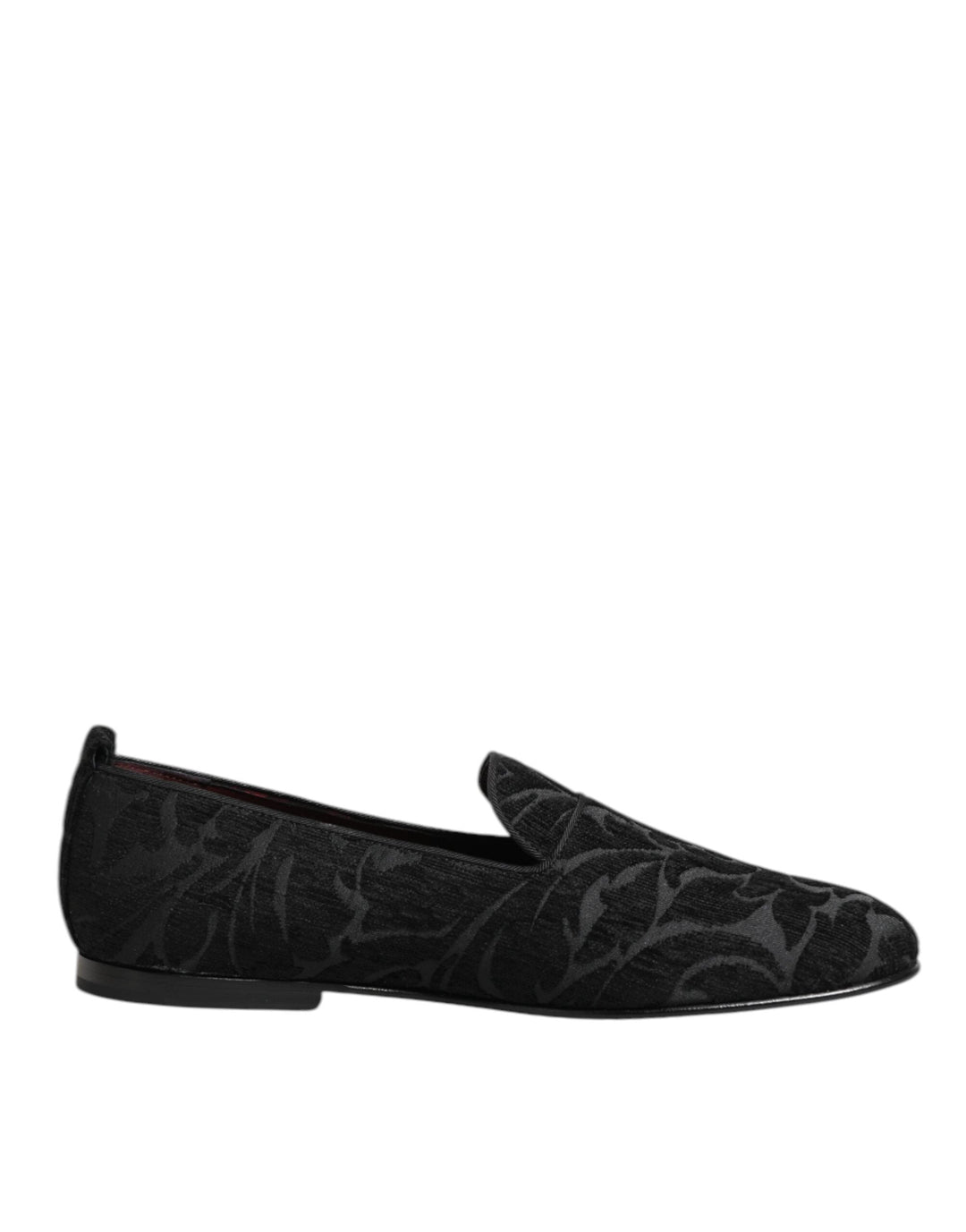 Men’s Dolce &amp; Gabbana Black Brocade Loafers Slip on Men Dress Shoes