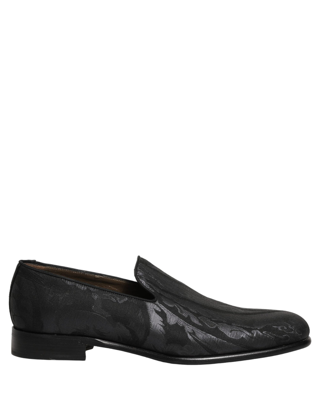 Men’s Dolce &amp; Gabbana Black Brocade Men Slip on Dress Loafers Shoes