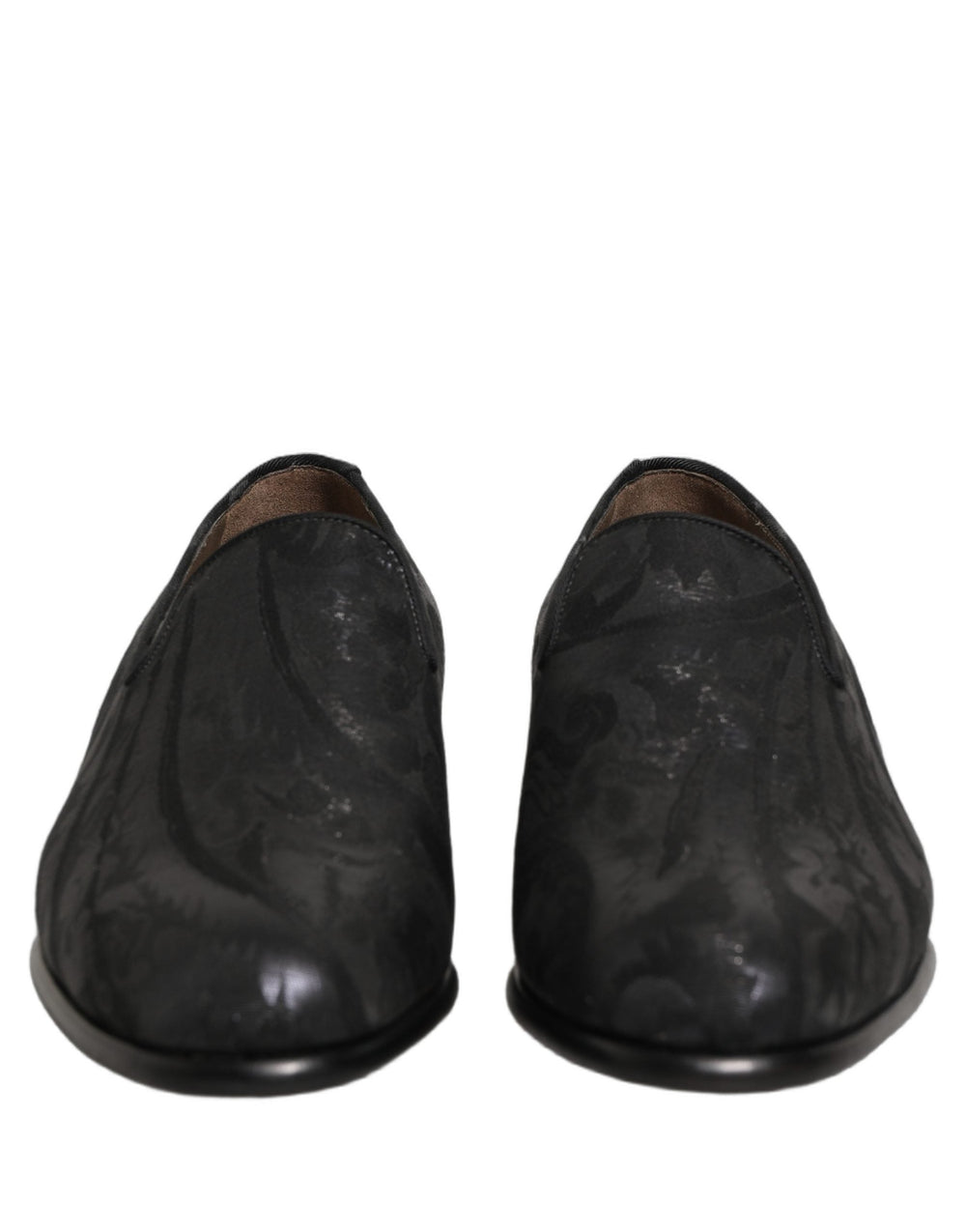 Men’s Dolce & Gabbana Black Brocade Men Slip on Dress Loafers Shoes