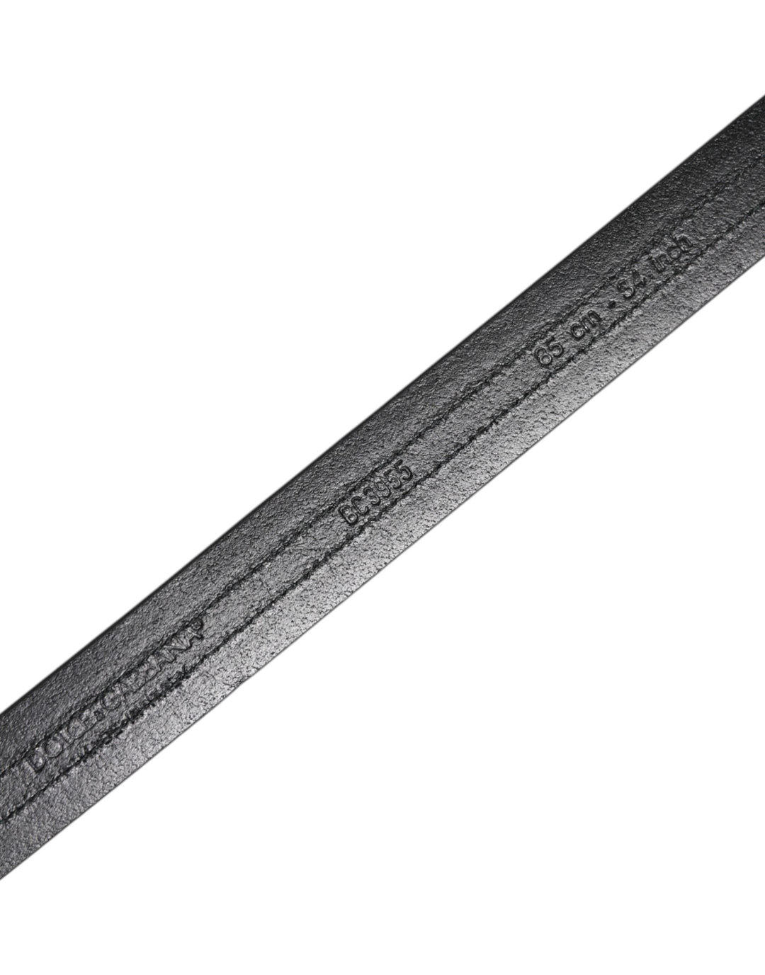 Dolce &amp; Gabbana Black Burgundy Calfskin Metal Logo Buckle Belt