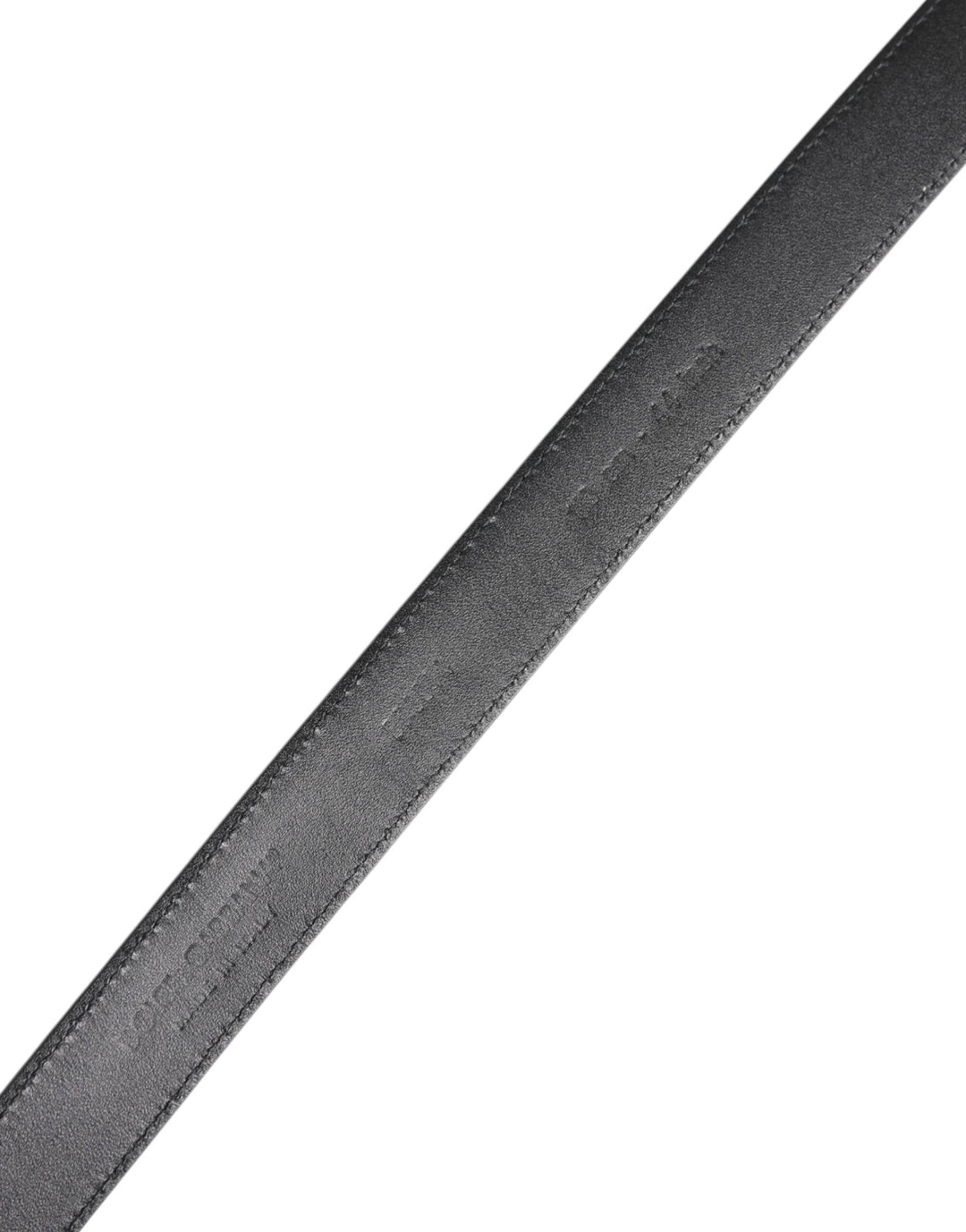 Dolce &amp; Gabbana Black Calf Leather Classic Metal Buckle Belt