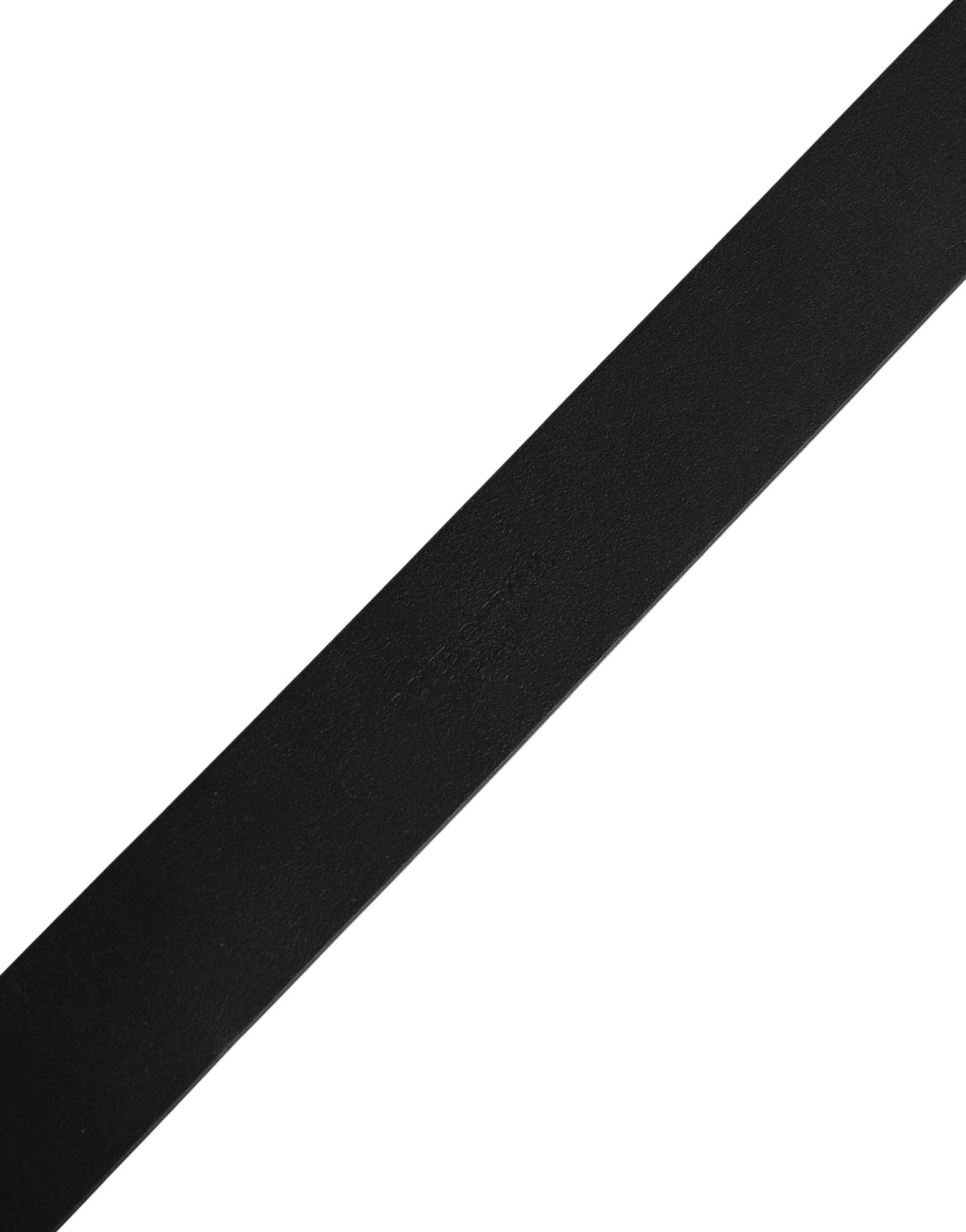 Dolce &amp; Gabbana Black Calf Leather Gold Metal Buckle Belt