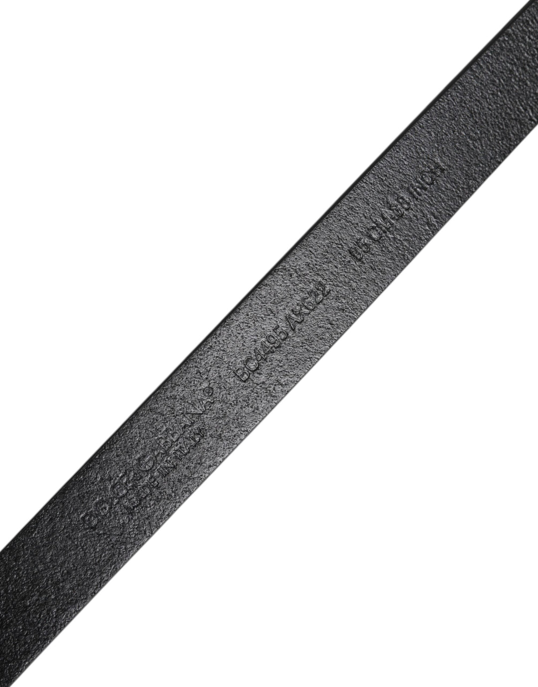 Dolce &amp; Gabbana Black Calfskin Classic Metal Logo Buckle Belt
