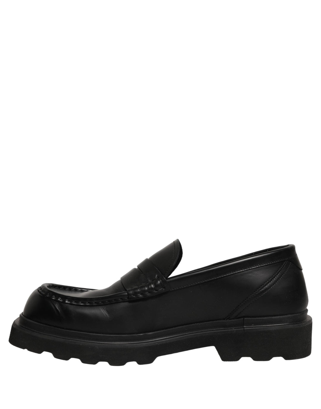 Men’s Dolce &amp; Gabbana Black Calfskin Leather Men Dress Loafer Shoes