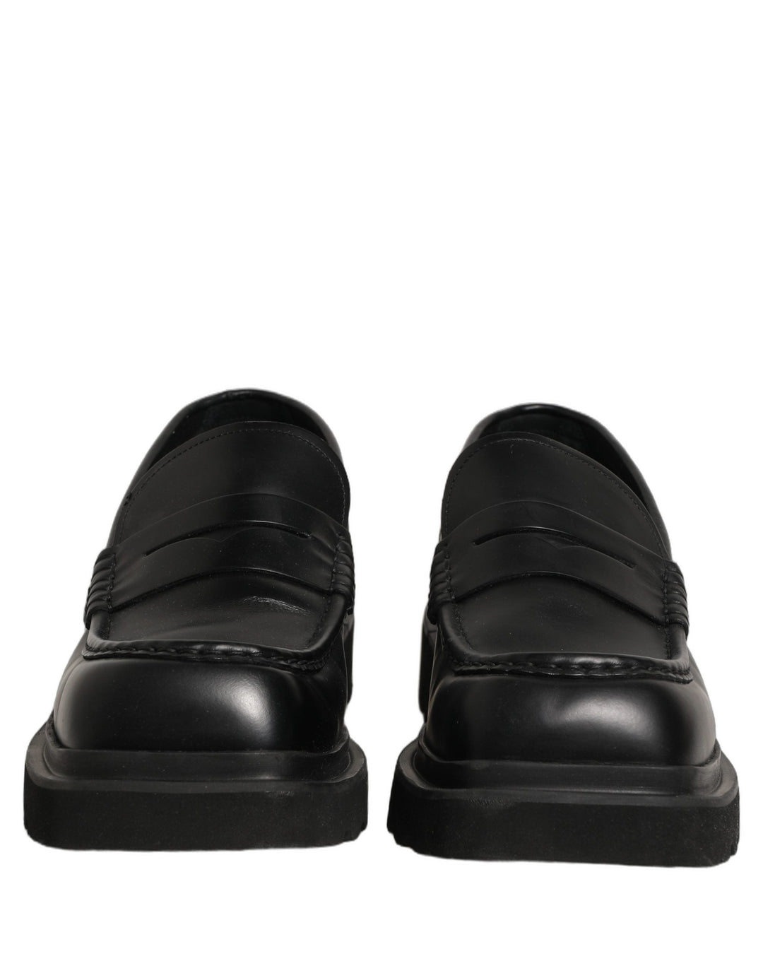 Men’s Dolce &amp; Gabbana Black Calfskin Leather Men Dress Loafer Shoes
