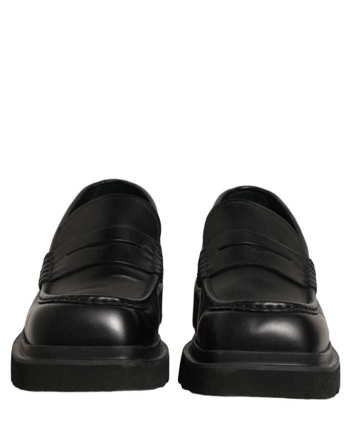 Men’s Dolce &amp; Gabbana Black Calfskin Leather Men Dress Loafer Shoes