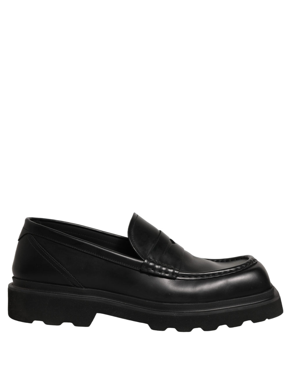 Men’s Dolce & Gabbana Black Calfskin Leather Men Dress Loafer Shoes