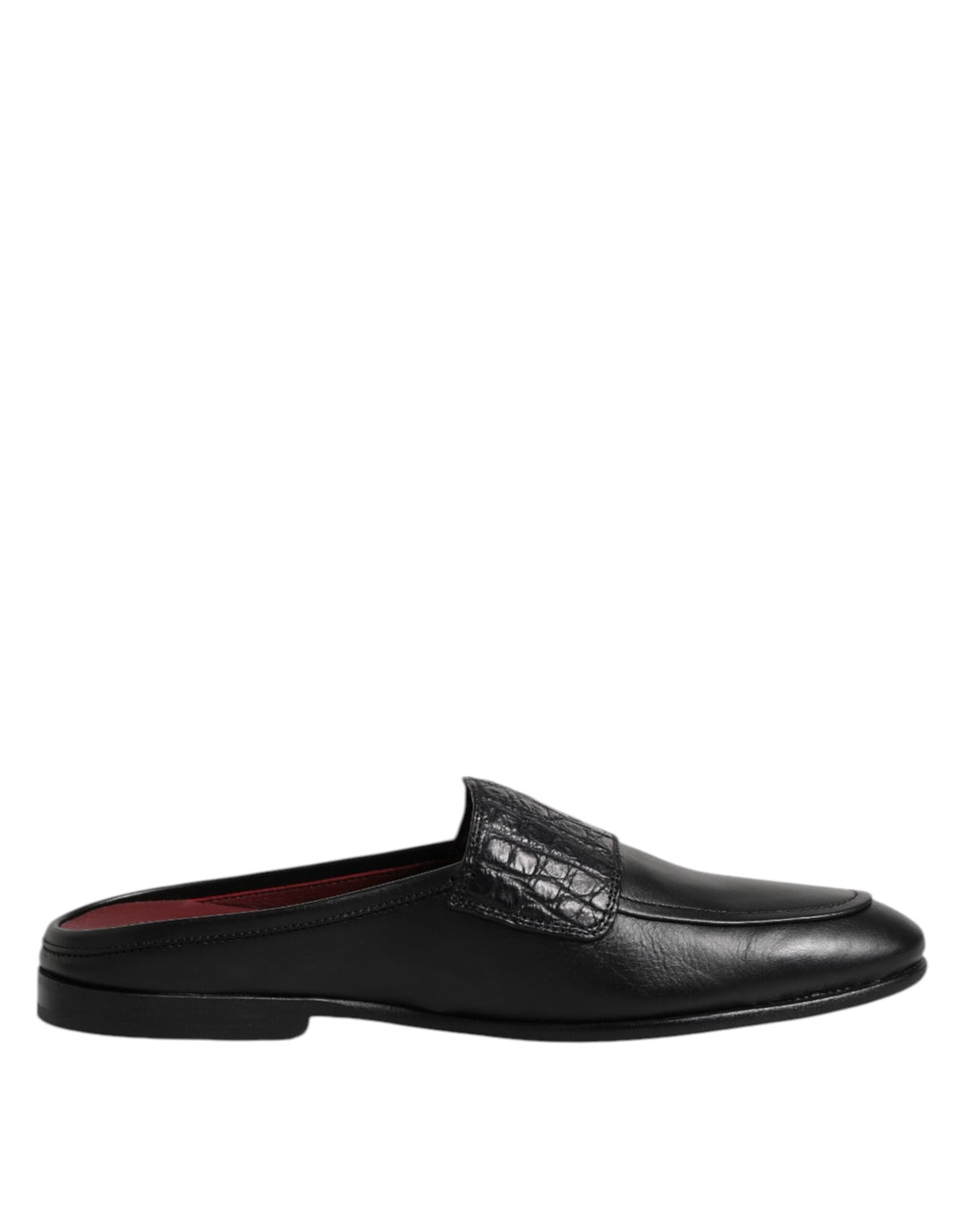 Men’s Dolce &amp; Gabbana Black Calfskin Leather Slip on Loafers Shoes