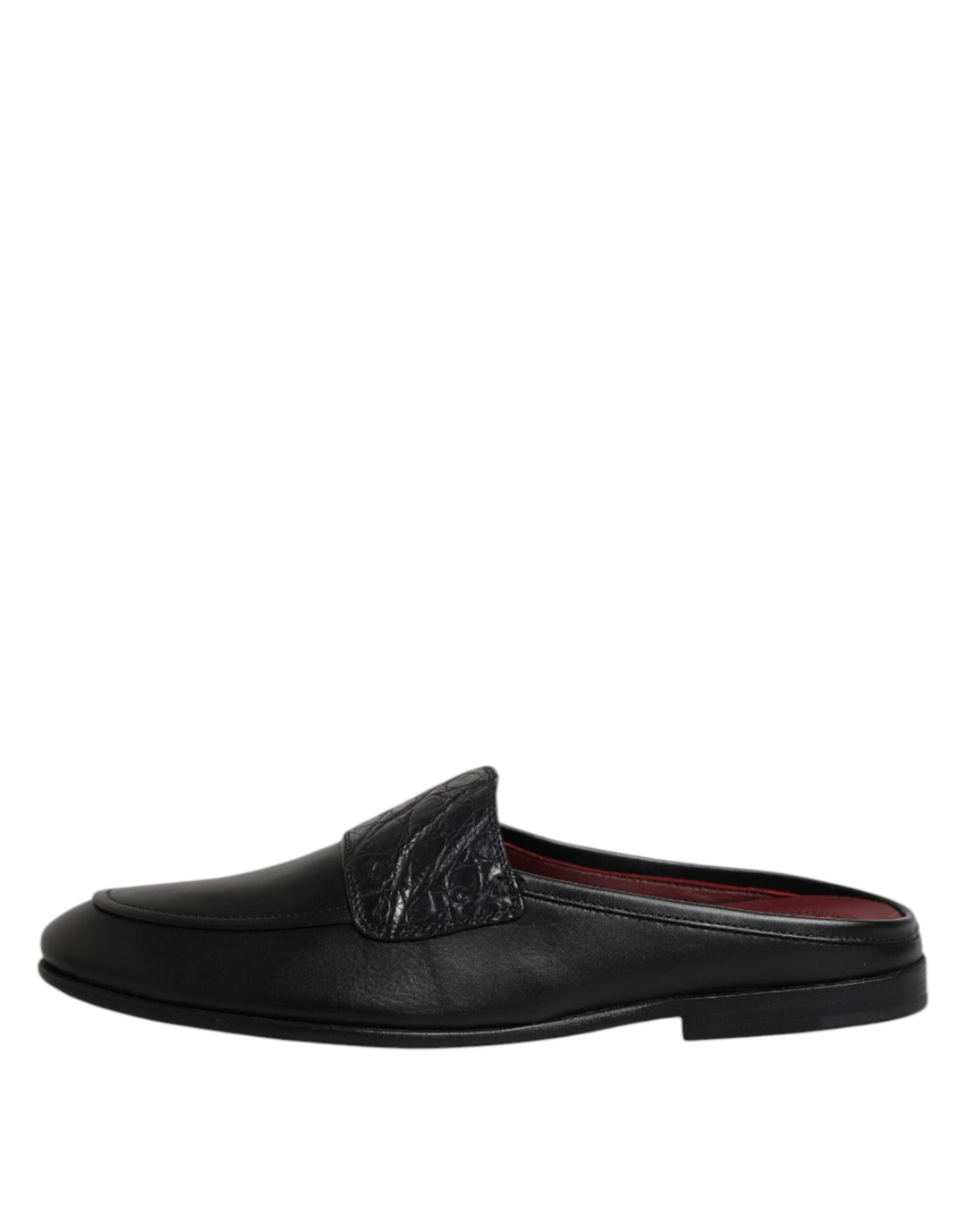 Men’s Dolce &amp; Gabbana Black Calfskin Leather Slip on Loafers Shoes
