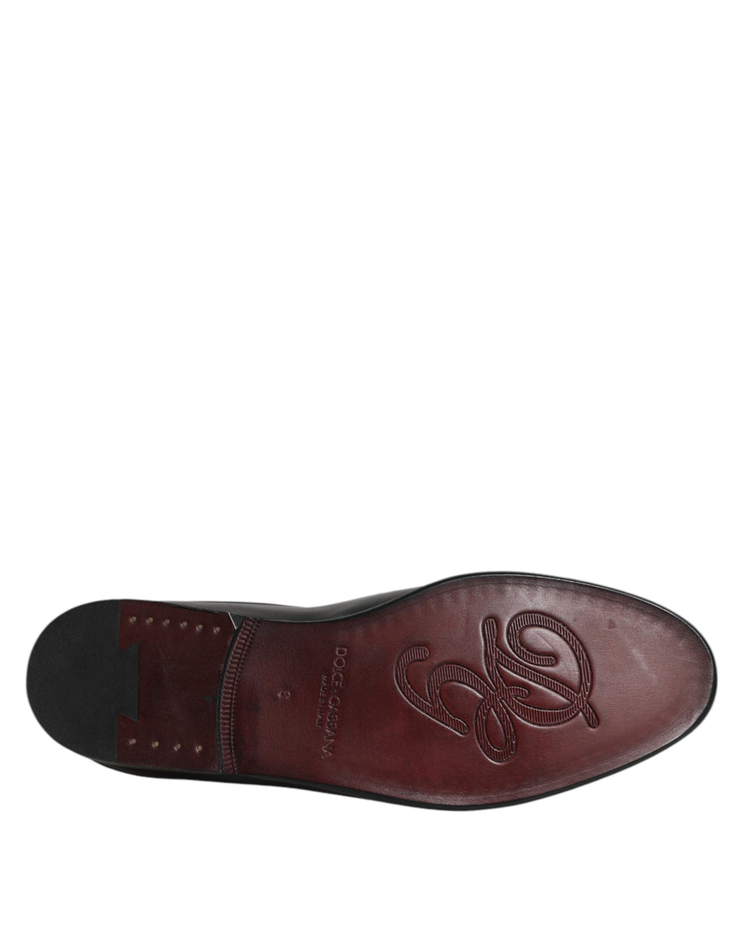 Men’s Dolce &amp; Gabbana Black Calfskin Leather Slip on Loafers Shoes