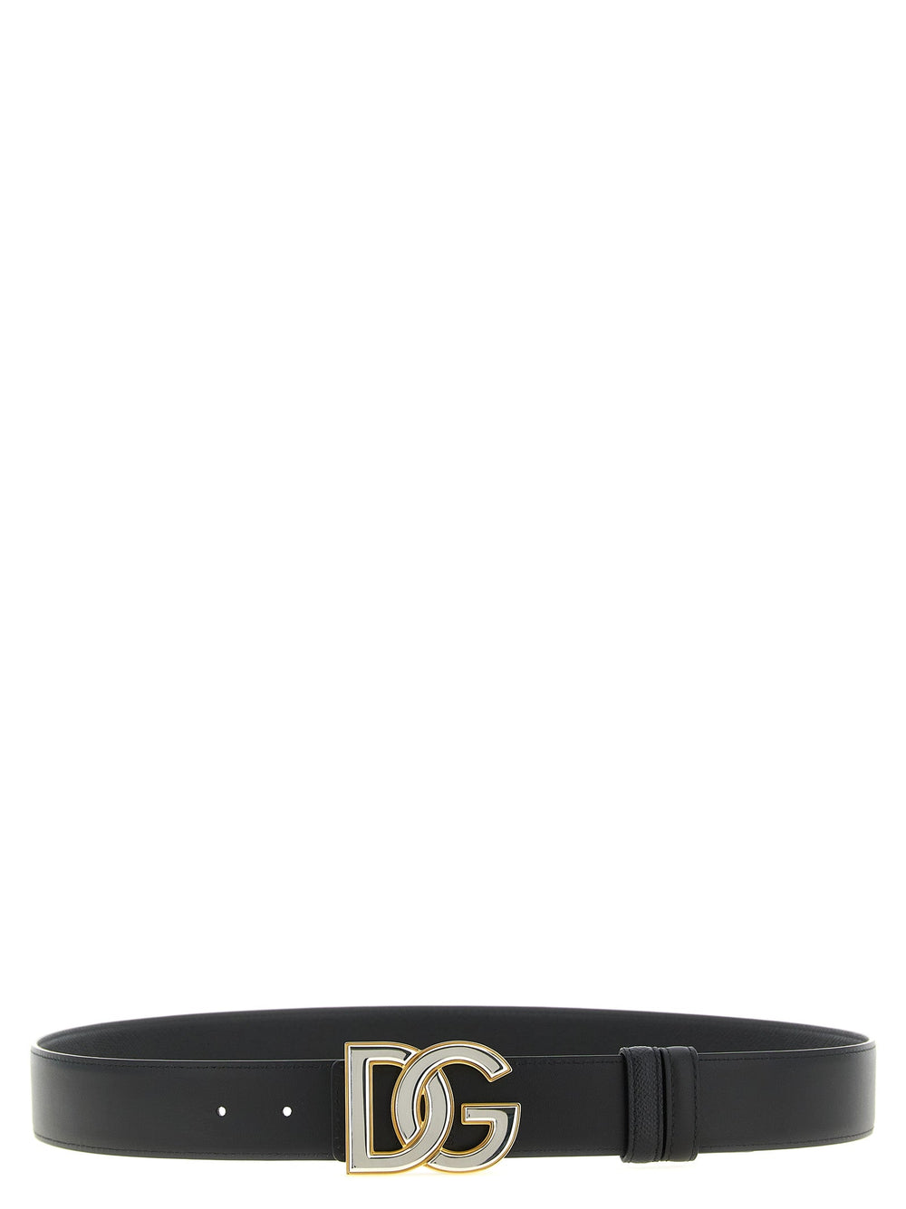 Dolce & Gabbana Black Calfskin Regular Belt