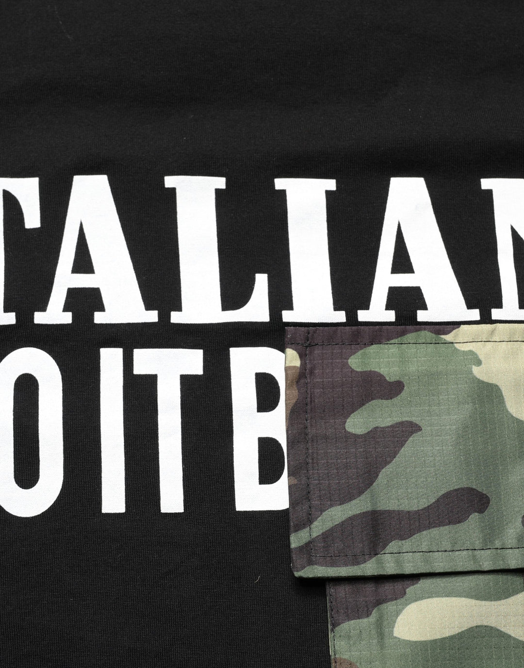 Dolce &amp; Gabbana Black Camouflage Graphic Cotton Crewneck T-shirt