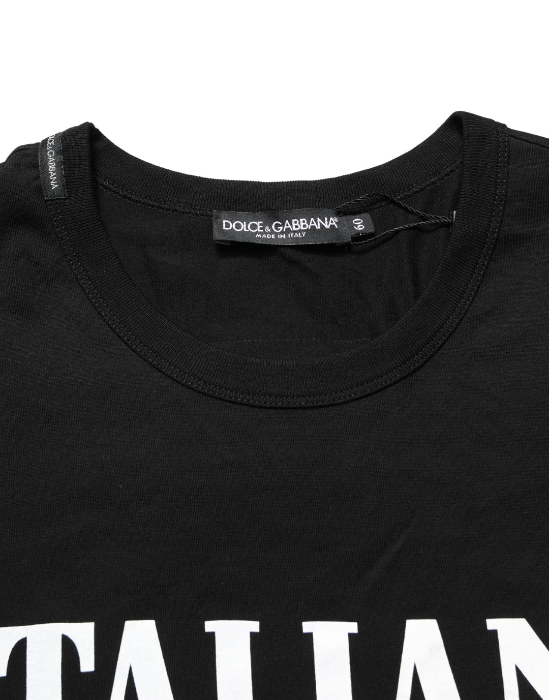 Dolce &amp; Gabbana Black Camouflage Graphic Cotton Crewneck T-shirt