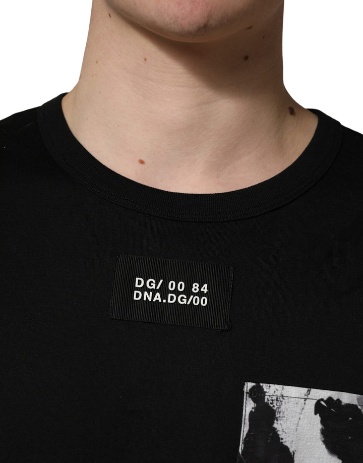 Dolce &amp; Gabbana Black Camouflage Pocket Oversized T-shirt