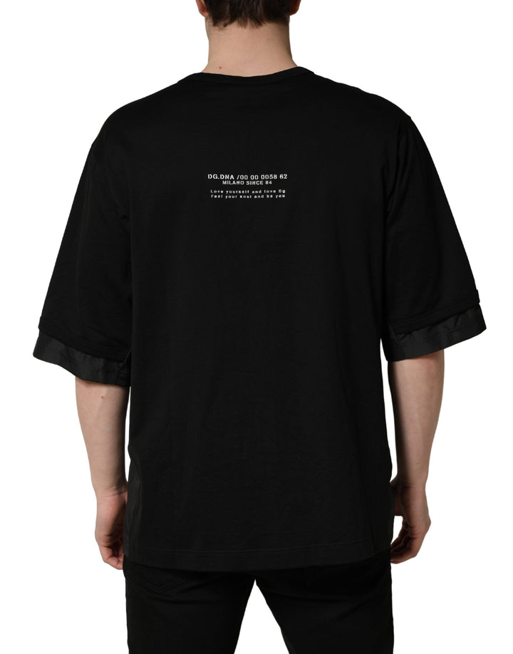 Dolce &amp; Gabbana Black Camouflage Pocket Oversized T-shirt